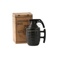 Creative Grenade-Shaped Prank Ceramic Coffee Mug with Lid 301-400ml juoda