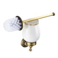 Vintage Toilet Brush Holders with Antique Finish Not Slip Bathroom Organizers Resistant Brushes Stand for Household 1