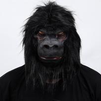 Gorilla King Kong Mask Animal Headgear Halloween Latex Mask Horror Performance Prop Black-skinned orangutan