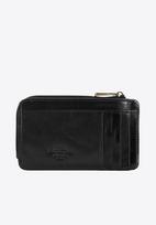 Wittchen Men's Leather Card Holder With Clasp Black Natural Leather