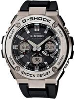 CASIO Solar Black x Silver G-SHOCK Men's Radio-Controlled Watch, G-STEEL, Analog-Digital, GST-W110-1ADR