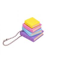 Mini Book Tower Clicker Fidget Keychain, Stress Relief ASMR Sensory Toy 3.2cm 3D Printed PLA violetinė