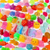 103050PCS Glitter Mochi Squishy Toys Kawaii Fashion Squeeze Toys Party Favors for Kids Adults Stress Relief Toy Class Prizes