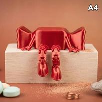 3D spausdintas Kalėdų eglutės žaisliukas, Kalėdų eglutės papuošimas su judančia jungtimi, Kalėdinės dekoracijos, Šventinė stalo puošmena, Statulėlė A4