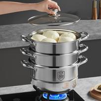 COOKER KING 28cm 3-Layer 304 Stainless Steel Steamer Pot