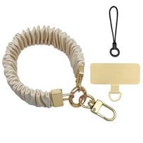 Metal Card Cell Phone Chain Pleated Design Mobile Phone Lanyard  Phone Case Accessories