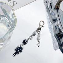 Fashion Trendy Cat Phone Beaded Pendant For Women Girls Cute Kawaii Animal Bag Decoration Creative Mobile Phone Lanyard Gifts 2