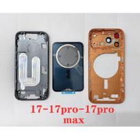 Aukštos kokybės korpusas iPhone 17 Pro Max dangtelio baterijai galinės durelės važiuoklės vidurinis rėmas + galinis stiklas OEM IPhone 17 Pro 17 pro juoda