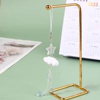 Kawaii Y2K Cloud Bell Orchid Phone Pendant Cute Beaded Handmade Sweet Girl Keychain For Camera Ccd Charms 01