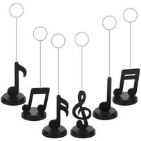 6 Pcs Musical Note Photo Balloon Holder Note Holders Table Number Photo Clips Holder Place Card Holder Music Note Decoration Nam juoda