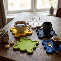 Flexible Heat‑resistant Coaster Thickened Heat‑proof  Pad Multiple  Color Selections Mug Pad  Café juoda