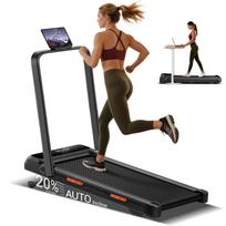 ROBORE X8F Walking Pad with 0-20% Auto Incline Adjustment | 1-12 km/h Under Desk Treadmill, Space Saver for Home & Office
