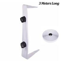 Double Opening Portable Air Conditioner Window Seal Window Seal Kit  For Push Up Windows 3m Double Opem Black