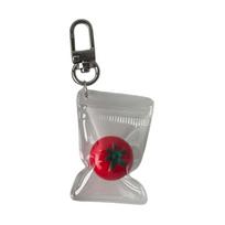 Carabiner Button Tomato Phone Charm Plastic Charm Keychain Cute Style Bag Pendant  Party Gifts Tomato Charm