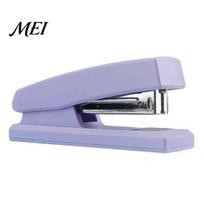 Easy Press Stapler for Comfortable Use Mini Stapler, with Ergonomic Curved Design, Handheld Morandi Color Desktop Stapling Tool Documents Office violetinė