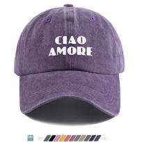 pc Italian CIAO AMORE (Hello Love) Printed Baseball Cap Trendy Letter Pattern Duckbill Hat Fashion Casual Sun Hat Unisex 1pc