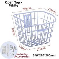 Universal Large Cart Basket Metal Bicycle Front Basket  Electric Bicycles Accessories 1