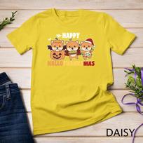 Shiba Inu Christmas Halloween Happy Hallothanksmas Tee Unisex T-shirt 2 4XL