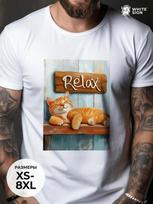 Oversized summer T-shirt with  Ginger Relax  print M