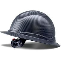 Carbon Fiber Color Large Brim Non-porous Smash-proof Comfortable Hard Hat Construction Site Construction Sunscreen Helmet 53-63cm