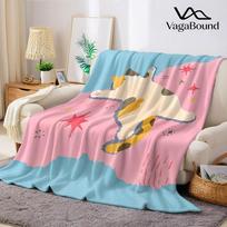 Lazy Calico Cat Flannel Blanket Warm Soft Halloween Christmas Couch Warm Cozy Decorative Decor Gift for All Season Size: 75*100cm, Weight: 230 GSM