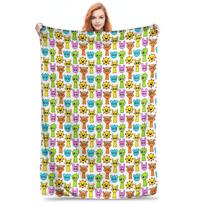 Cartoon Sprunki Game Blanket Flannel Autumn/Winter Breathable Ultra-Soft Throw Blankets for Home Office Plush Thin Quilt, Size: 75*100cm, Weight: 230 GSM