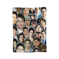 Ian Somerhalder Blanket Coral Fleece Plush Winter Damon Salvatore Vampire Throw Blanket for Bed Car Quilt Size: 75*100cm, Weight: 230 GSM