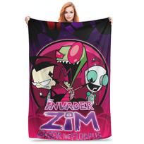 Invader Zim Gir Blankets Warm Flannel Sofa Throw Blanket for Home Bedroom Outdoor Throws Bedspread Quilt Size: 75*100cm, Weight: 230 GSM