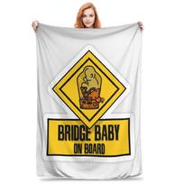 Bridge Baby on Board Death Stranding Blankets Lightweight Flannel Sofa Throw Blanket for Couch Bedding Office Throws Bedspread Size: 75*100cm, Weight: 230 GSM