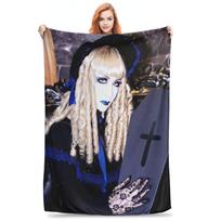 Flannel Throw Blanket Malice Mizer Mana Sama Moi Meme Moitie Warm Plush Blankets Soft Bedding for Bed Living room Home Sofa Size: 75*100cm, Weight: 230 GSM