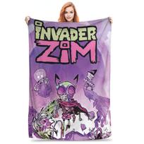 Invader Zim Gir Blanket Super Soft Fleece Sofa Throw Blanket for Home Bedroom Outdoor Throws Bedspread Quilt Size: 75*100cm, Weight: 230 GSM
