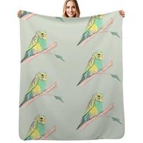 Banguotoji papūgėlė Mesti pledas Visų orų minkštas pledas sofai Size: 75*100cm, Weight: 230 GSM
