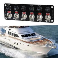 Automatinio triumo siurblio valdymo skydelis svirtinis 6 Lengvai montuojamas 12V 24V Juodas Jūrinis