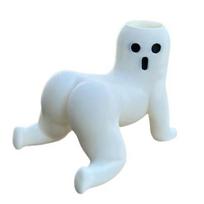Big Booty Ghost Planter dervos oro augalų laikiklis stalviršio dekoras Ghost Pouting užpakaliukas Gėlių vazonas Gag Dovana šeimos draugams augalų mylėtojams balta