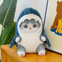 25cm-40cm Miela Smagi Transformuota Katės Lėlė Pliušinis Žaislas Miela Dovana Mergaitėms ir Vaikams Transformuota Lėlė Ryklio Katės Pliušiniai Žaislai Kawaii 25cm