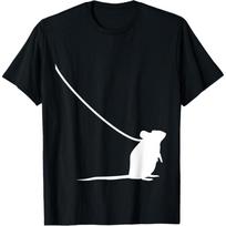 Mouse on a Leash Mice Animal Wildlife Cute Funny Pet T-Shirt S juoda