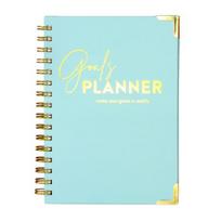 2026 Weekly Planner Notebook Spiral Bound Goal Journal with Elegant Cover Goal Setting & Task Tracking Portable Student Diary Organizer mėlyna
