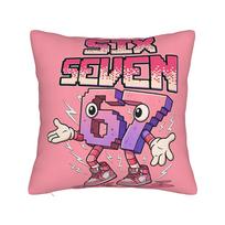 67 Six Seven 6-7 Funny Italian Brainrot Kids Gaming Meme  Printed Pillowcase Cushion Cover Throw Pillow Cover Square Multi-Size 12x12in 30X30cm