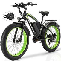 Electric bicycle PHILODO H7 Pro, 1000W motor, 48V 17.5Ah battery, top speed 45 km/h, cruising range 80km, 26x4.0 inch tires žalia