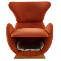 Designer Lounge Chair in Whale Shark Look, Pet-Friendly Lounge Chair, Offers Cats And Small Dogs A Place To Retreat, Anti-Cat Scratch Fabric, Single oranžinė