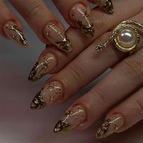 Stylish Press on Nail Set Artificial Nail Acrylic False Nail Offering Easy Application And Removal For Trendy Women 1
