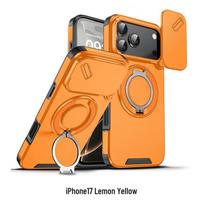 CAXITON Magnetic Ring Stand Lens Slider Phone Case for iPhone 17