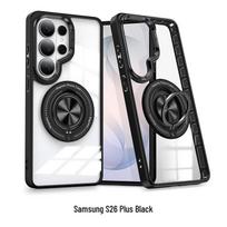 CAXITON Magnetic Ring Holder Transparent Phone Case for Samsung S26+