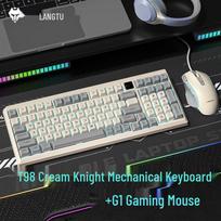 Langtu T98 Cream Knight Wired Mechanical Keyboard & G1 Pro Mouse Combo