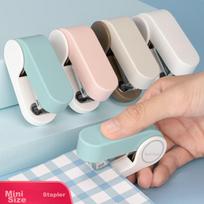 Deli Mini Stapler, Lightweight And Portable for Students And Office Use, Macaron Color Stapler/Binder/Stapling Machine, White