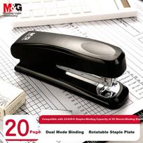 Stationery No.12 Stapler, Durable Portable Stapler, Press-Type Binding for Home And Office Use, Compatible with 24/6 And 26/6 Staples, Black, ABS92723
