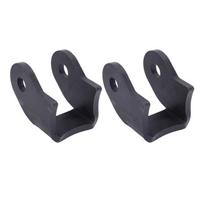 WF-Weld On Shock Mount Bracket Kit 1 Pair Heavy Duty Rear For Off-Road Trailers,Black Curved Design