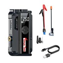 Car Jump Starter with Air Compressor, 8000mAh Battery Booster Power Bank 12V Petrol Diesel Car Emergency Kit with LED Light paper box
