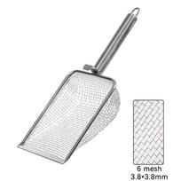 Stainless Steel Mesh Cat Litter Scoop Durable Litter Cleaner Corner Shovel Litter Shovel Pet Cleaning Tool Cat Supplies 3.8mm×3.8mm
