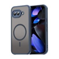 Shockproof For Google Pixel 9A Case Dustproof Magsafe Phone Back Cover Magnetic Wireless Charge Tough Case For Google Pixel 9A Google Pixel 9a mėlyna